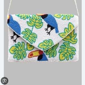 Aratta Ivory Rio Hand Embellished Clutch Bag. Brand new.